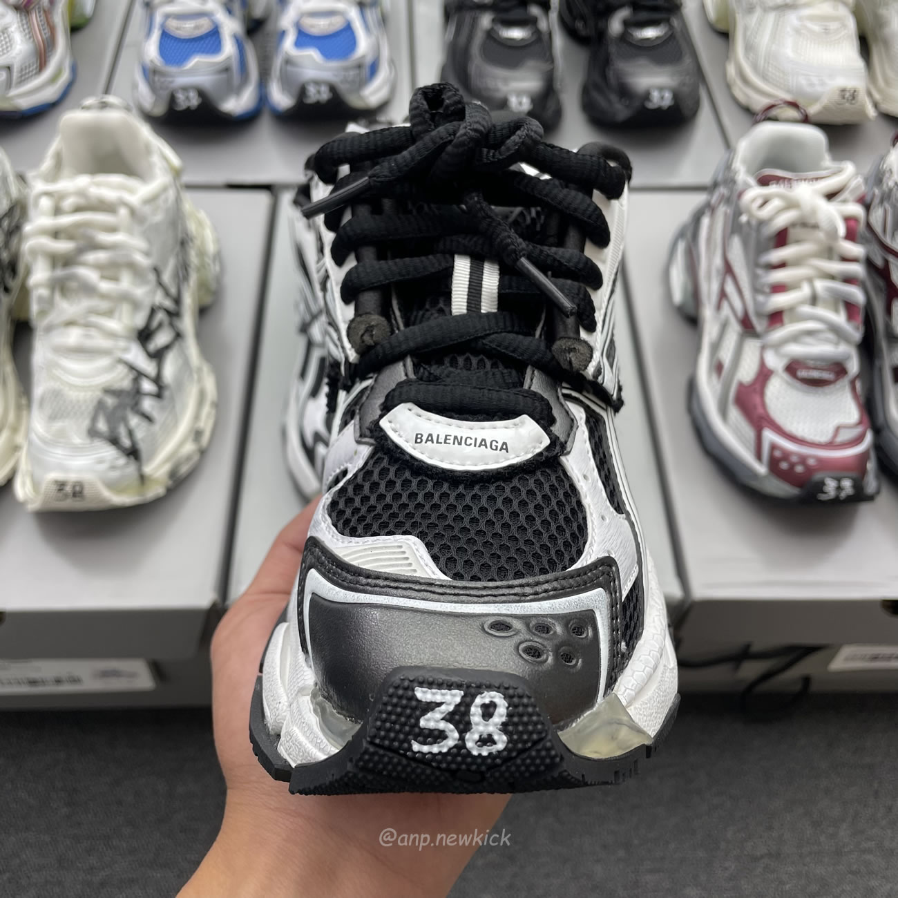 Balenciaga Runner White Grey Silver Black Blue Multicolor Burgundy (13) - newkick.cc